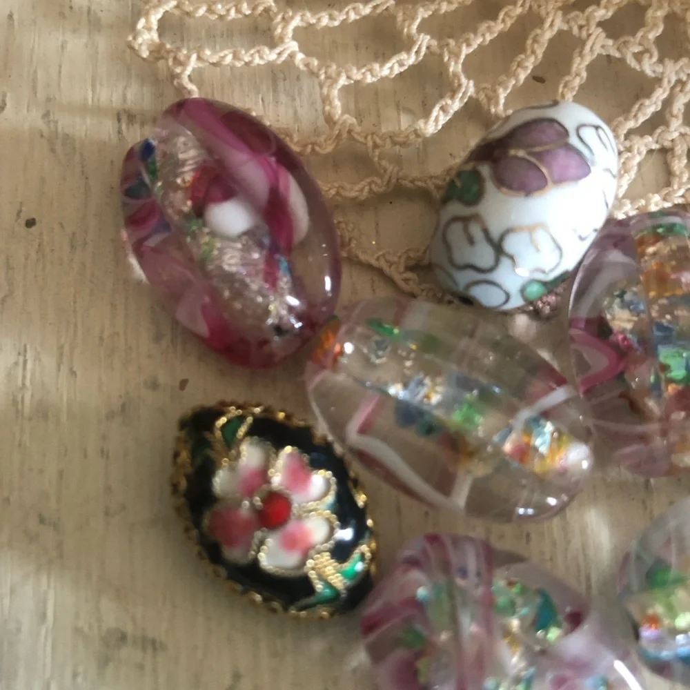 Vintage Murano Glass & Cloisonné Beads